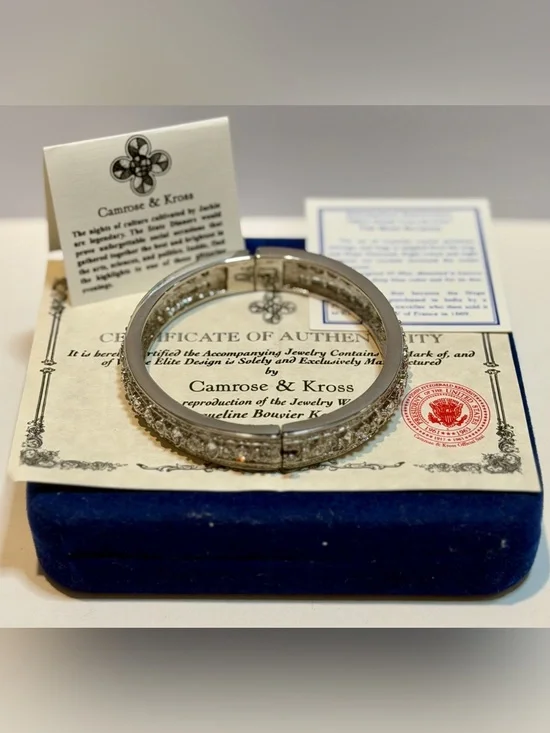 Camrose & Kross Jacqueline Kennedy “JBK” Crystal Bracelet w/ Box & COA